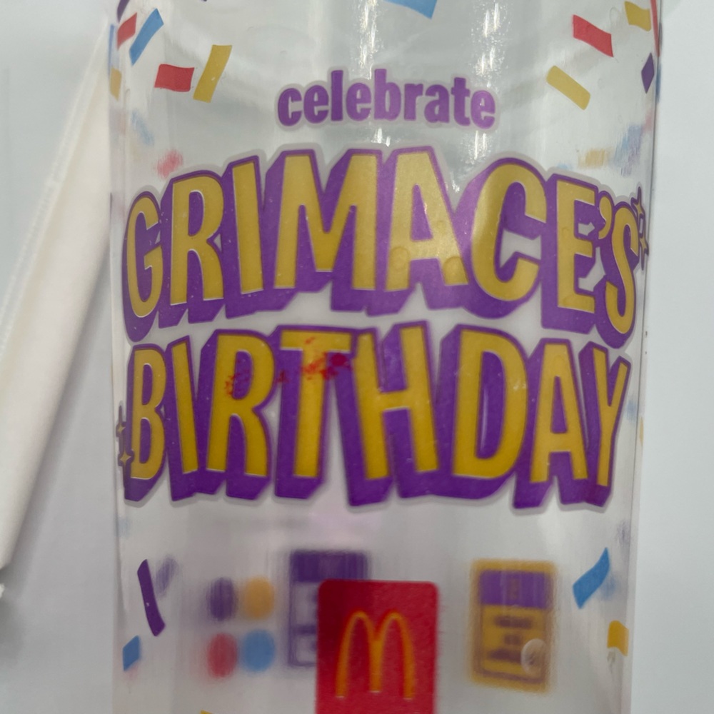 McDonald’s Grimace Birthday Packaging. 2 cups, 2 small bags, 2 large bags - Picture 8 of 12